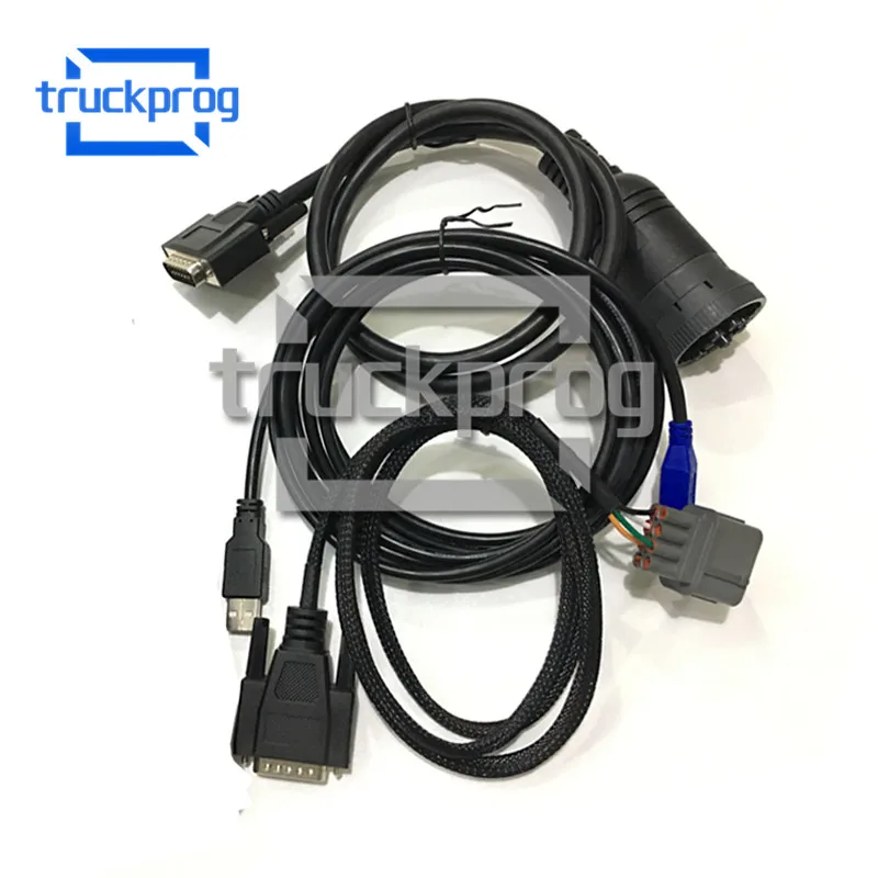 TruckProg Full Diagnostic Cable for JCB Electronic Service tool USB Cable 6 pin and 9 pin Excavator Diagnostic Scanner Interface