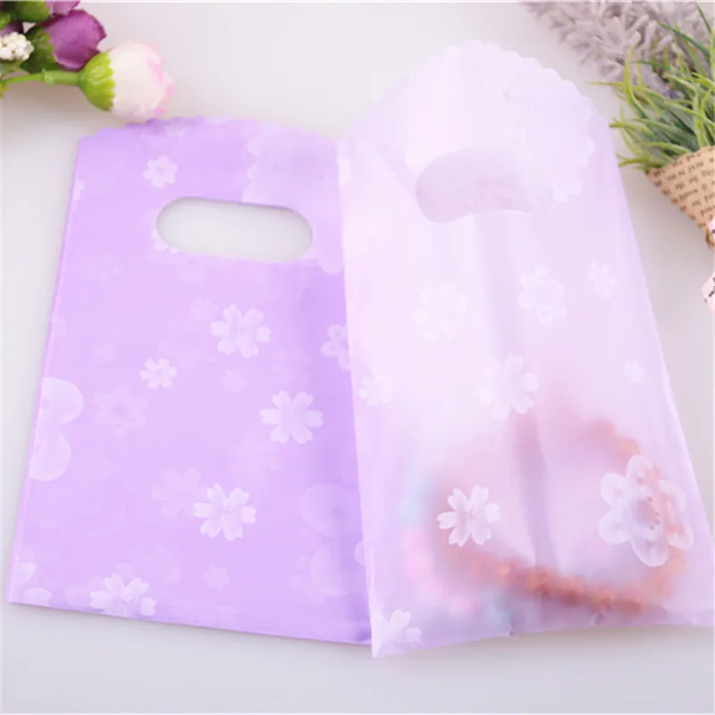 Hot Sale New Design Wholesale 50pcs/lot 9*15cm Good Quality Luxury Mini Packaging Bags Small Gift Pouches with Flower