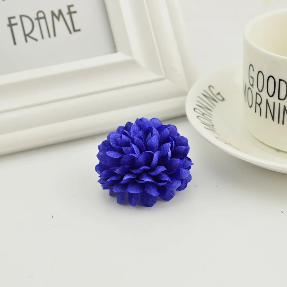 5CM 20 Stück Mehrschichtige Seiden-Chrysanthemenköpfe Künstliche Blumen Günstig für Heim- und Hochzeitsdekoration DIY Kranz Brautstrauß – Detail 22