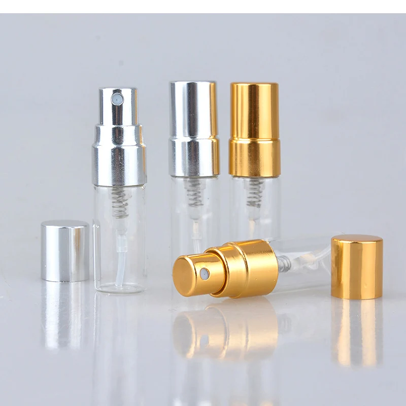 100 Teile/los 3 ml Glas Nachfüllbare Parfüm Flasche Leere Mini Spray Flasche Aluminium Parfüm Flaschen Zerstäuber Für Reise Pumpe – Detail 3