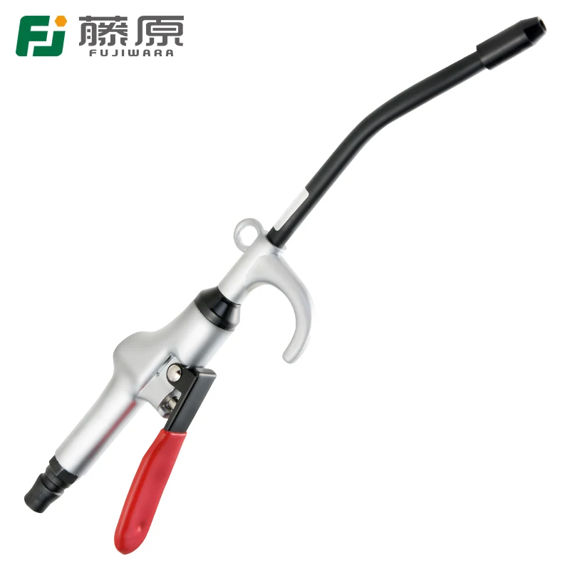 FUJIWARA Air Blow Gun Aluminum Air Dust Gun Angled Bent Nozzle Pistol Grip Pneumatic High Pressure