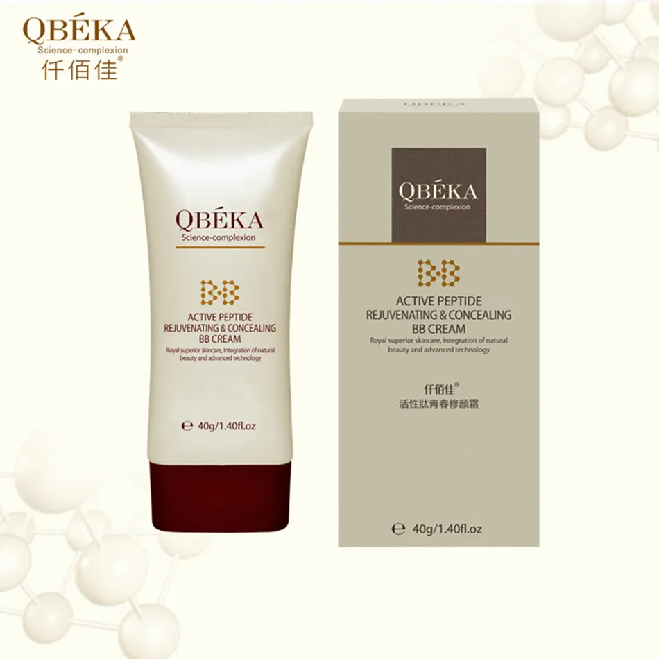 

QBEKA Active Peptide Rejuvenating & Concealing BB Cream With SPF block UV Conceal Pores Fade Dull Tone Repair Skin Fight Ageing