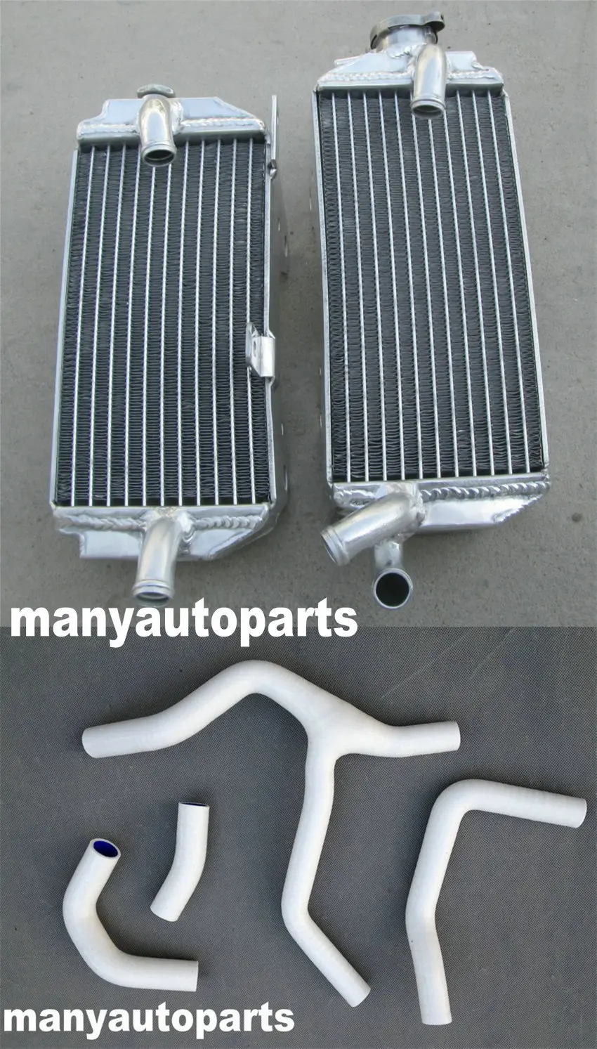 

GPI R & L алюминиевый радиатор + белый шланг для Honda CRF450R CRF450 CRF 450R 2013 13 2014 14 Белый Шланг