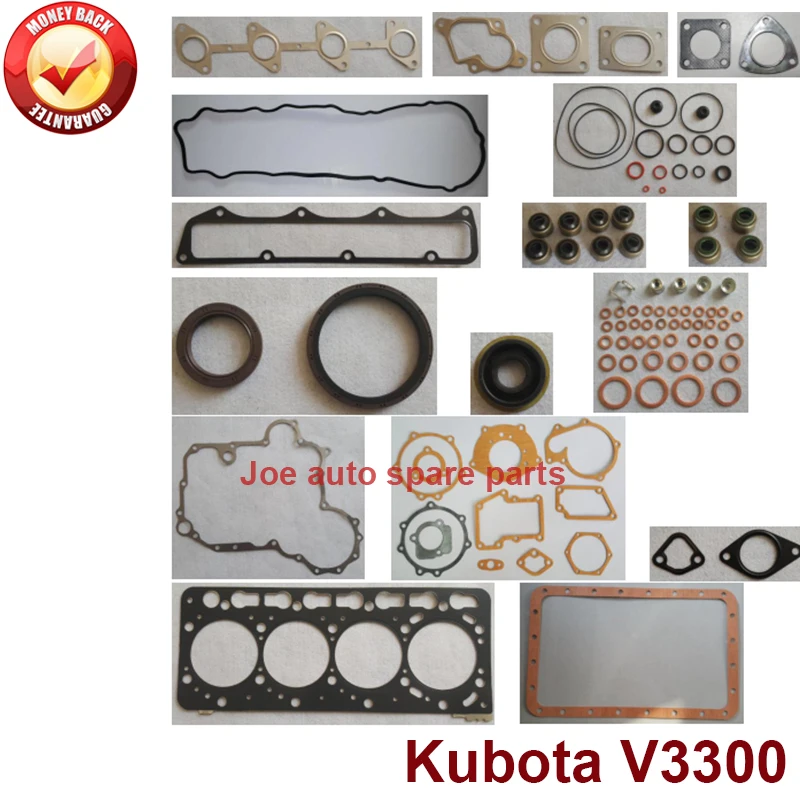 

complete repair Overhaul engine full gasket set kit for Kubota engine: V3300 12v