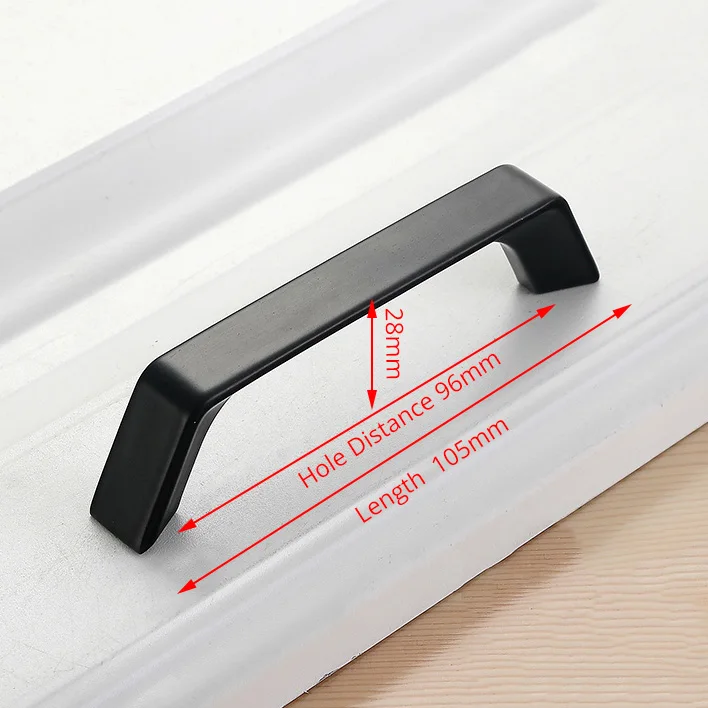 KAK 10 Stück schwarze Schrankgriffe im amerikanischen Stil aus massiver Aluminiumlegierung für Küchenschrank, Schubladenknöpfe, Möbelgriff-Hardware