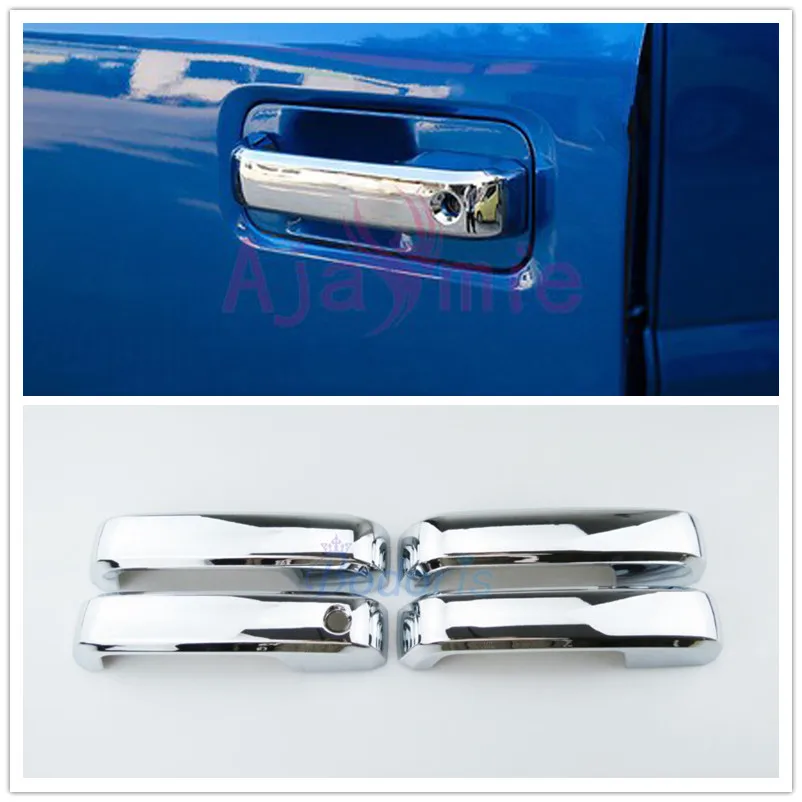 

Door Handle Cover And Bowl Insert Overlay Panel Trim Chrome Car Styling 2015 2016 2017 For Ford F150 Accessories