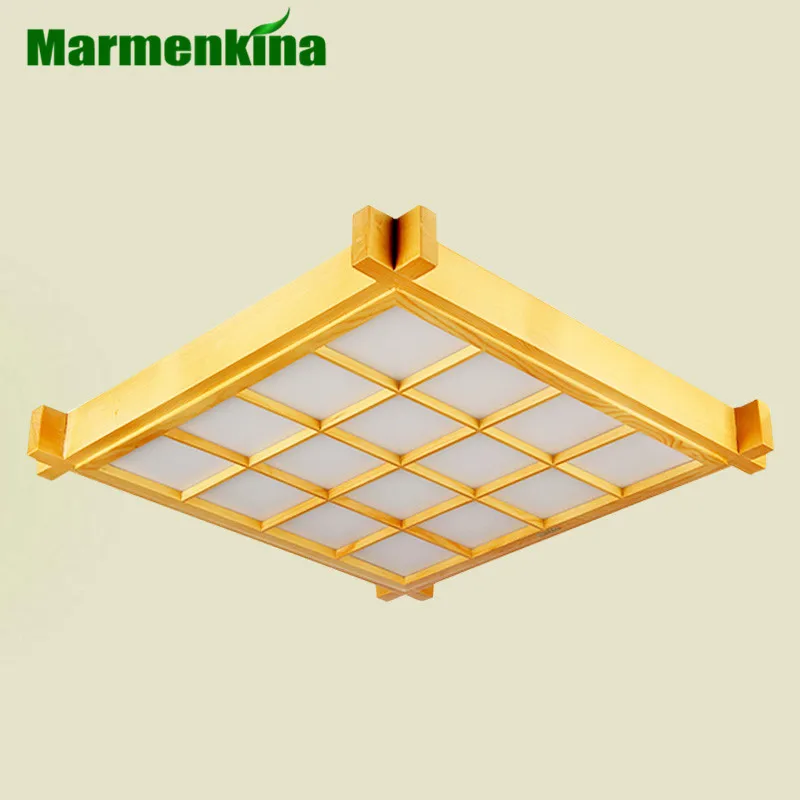 Japanese-style thin LED Ceiling lamp indoor light wood lamp living room bedroom paper Ceiling light AC85-265V