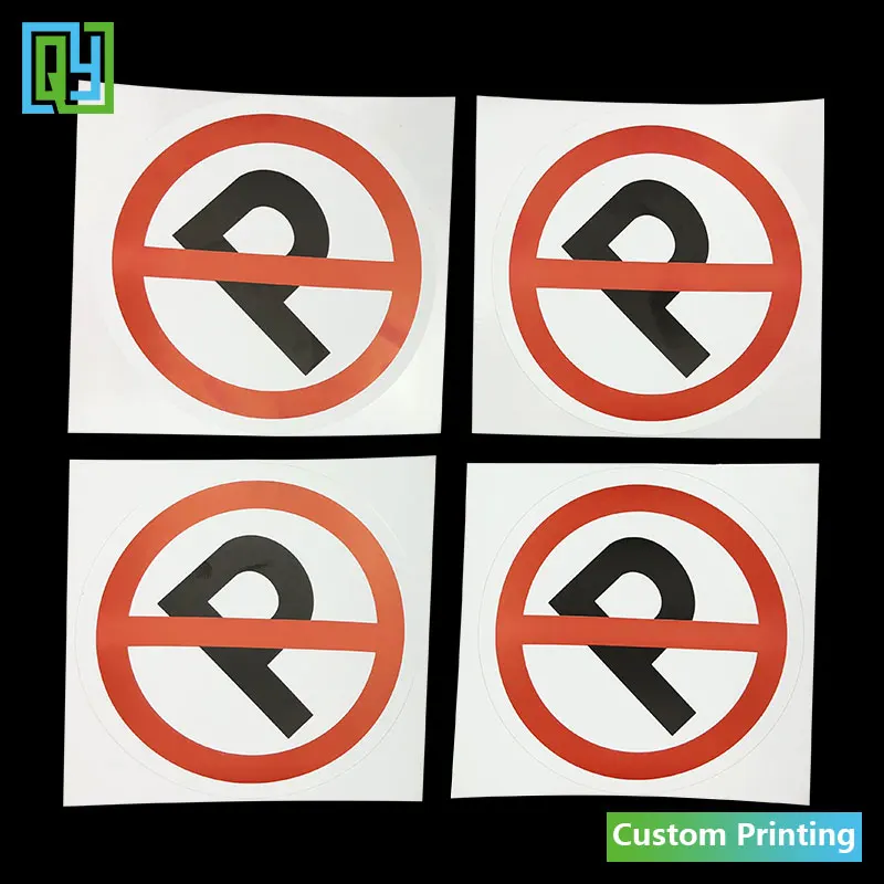 Autocollants en papier Fragys pour voitures, signe d\'interdiction de stationnement, détachable, attro avec logo, diamètre 100mm, 30 pièces