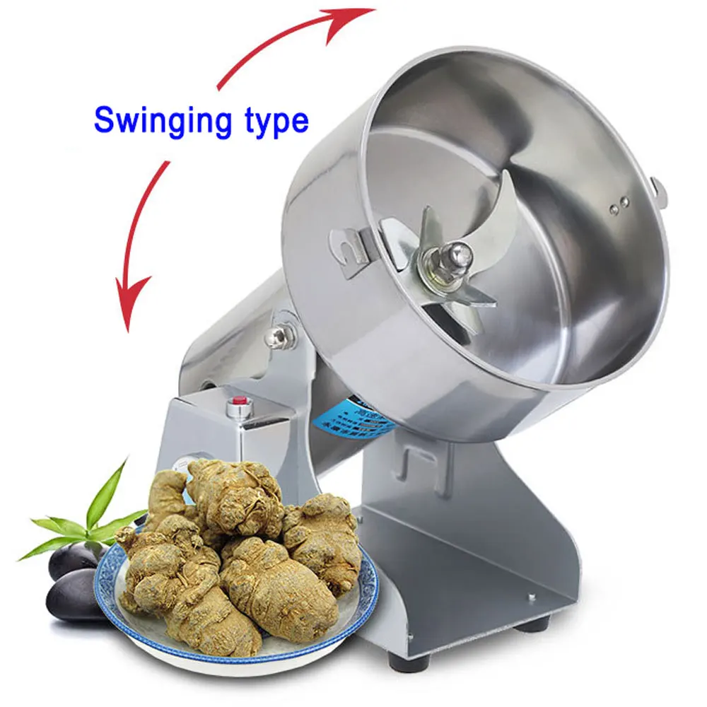 220V/110V Dry Food Grinder 2KG Grains Spices Herb Cereals Coffee Flood Flour Pulverizer Home Rice Medicine Flour Powder Crusher