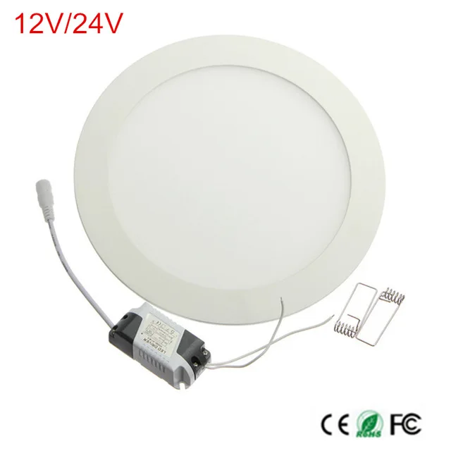 AC/DC 12V 24V Ultra Thin LED Ceiling Panel Lamp 3W 6W 9W 12W 15W 25W Panel Light 6000K 4000K 3000K Recessed LED Lighting +DRIVER