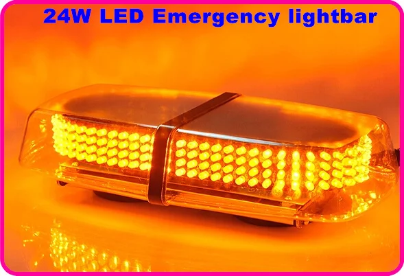 Higher star 31cm 24W Led police lightbar,fire emergency lightbar,ambulance warning lightbar,11flash,waterproof