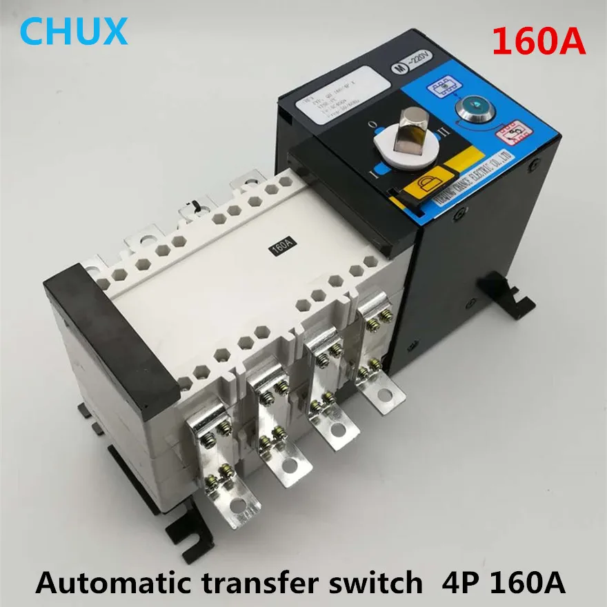 CHUX AST Dual Power Automatic Transfer Switch  4P 160A PC Grade 380v three phases  Isolation type Circuit Breaker