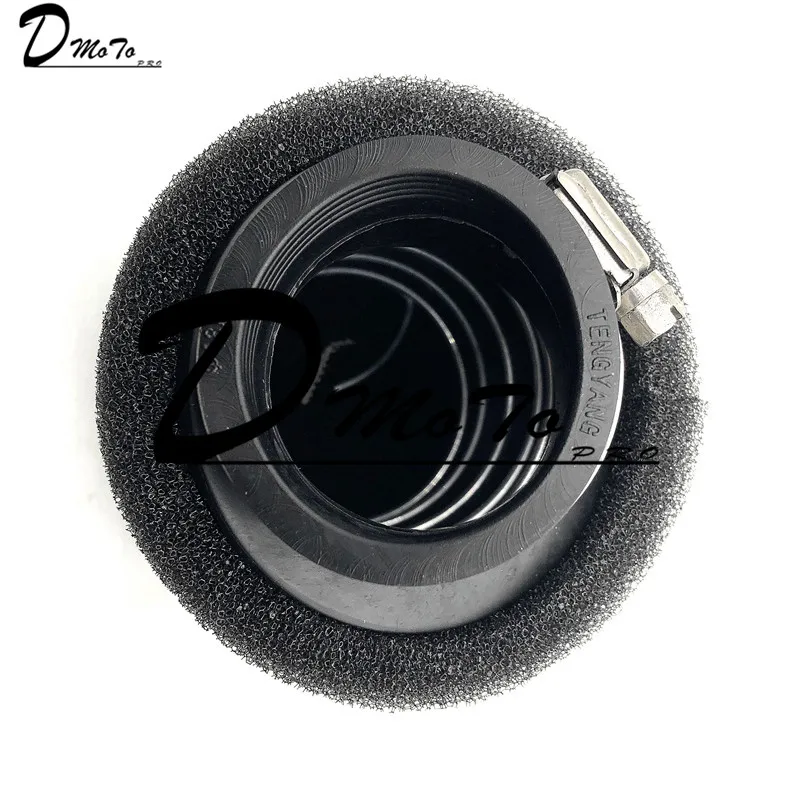 Black 35mm 38mm 42mm 45mm 48mm Bend Elbow Neck Foam Air Filter Sponge Cleaner Moped Scooter Dirt Pit Bike Motorcycle Kayo BSE