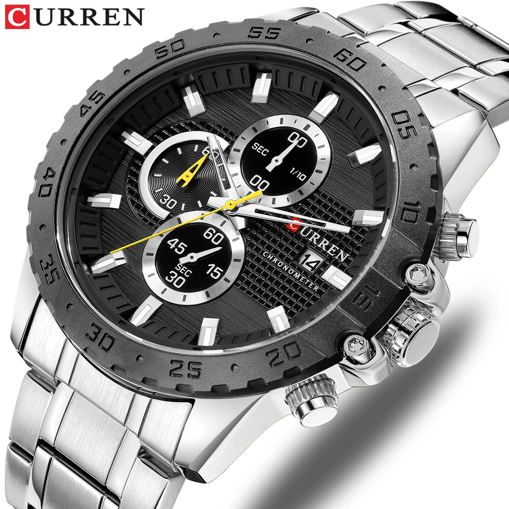 

Top Brand CURREN Luxury Men's Watches Fashion Sport Waterproof Men Watch Stainless Steel Wristwatch Male Casual Reloj Hombre