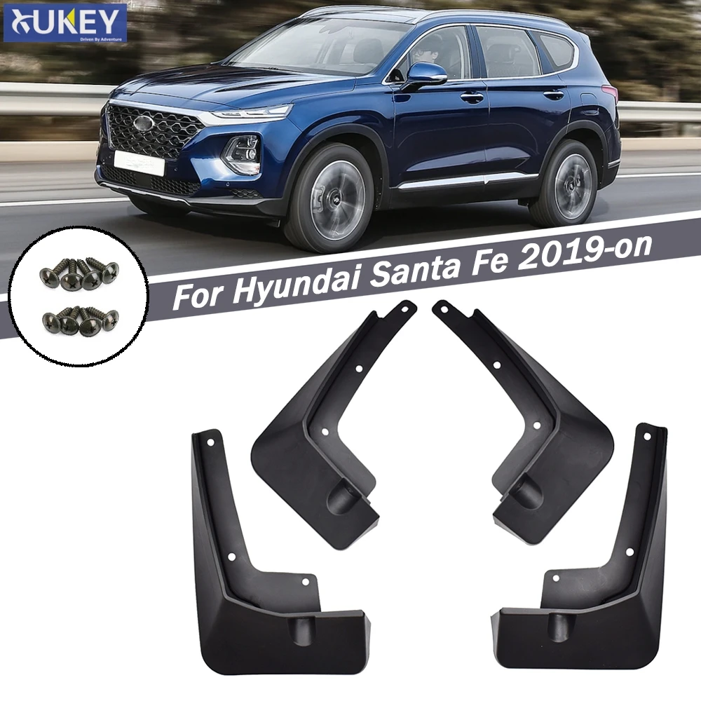 OE Styled Molded Car Mud Flaps For Hyundai Santa Fe XL TM 2019-2023 Mudflaps Splash Guards Flap Mudguards Car Styling 2018 2020