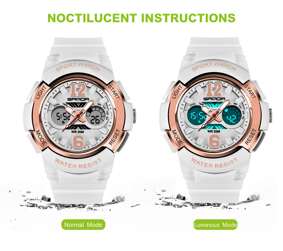 Women's LED Digital Sports Watch description 6