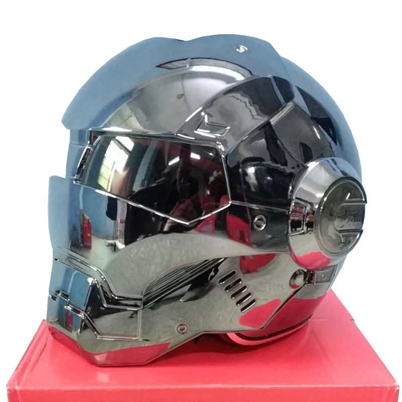 

MASEI 610 plating Chrome electroplate Gray helmet motorcycle helmet half open face helmet ABS motocross