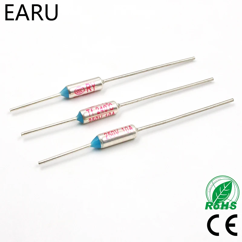 10-20Pcs TF 240 Celsius Degrees 0 Temperature Circuit Cut Off Thermal Fuse 250V 10A Eletric Rice Cooker Microwave Oven Refrige