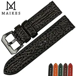 MAIKES Good quality Italian leather watch strap 20mm 22mm 24mm 26mm watchbands watch band for samsung gear s3 watch bracelet