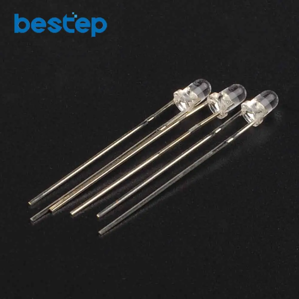 10PCS LED 3mm 940nm IR Infrared Emitting Diode Round Tube Light Lamp Water Clear Emitter Emission