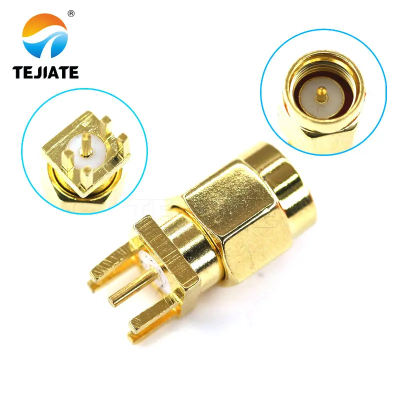 

SMA End Launch Plug Male PCB Mount rf coaxial connector 1.6MM 50 Ohm RF RP-SMA