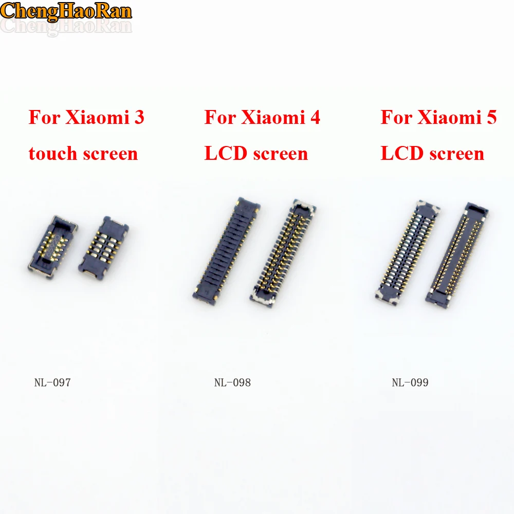 ChengHaoRan 1pcs LCD display screen touch screen FPC Connector Port Plug for Xiaomi 2 M2 M3 M4 Note Redmi on mainboard