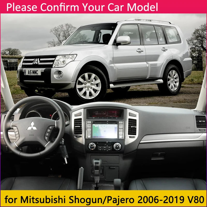 for Mitsubishi Pajero Shogun Montero 2006~2019 V80 V87 V93 V97 Anti-Slip Mat Dashboard Cover Carpet Sunshade Dashmat Accessories