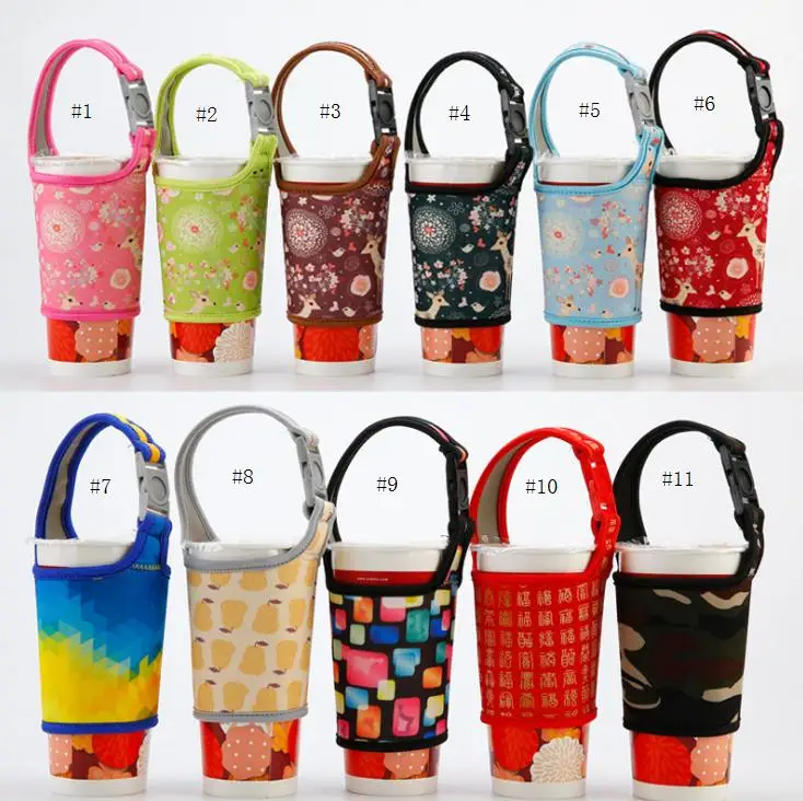 300pcs Bottle Storage Holder Milk Tea Coffee Hand Drinks Cloth Cover With Braces Anti Scald Cup Sleeve Submersible MaterialSN207