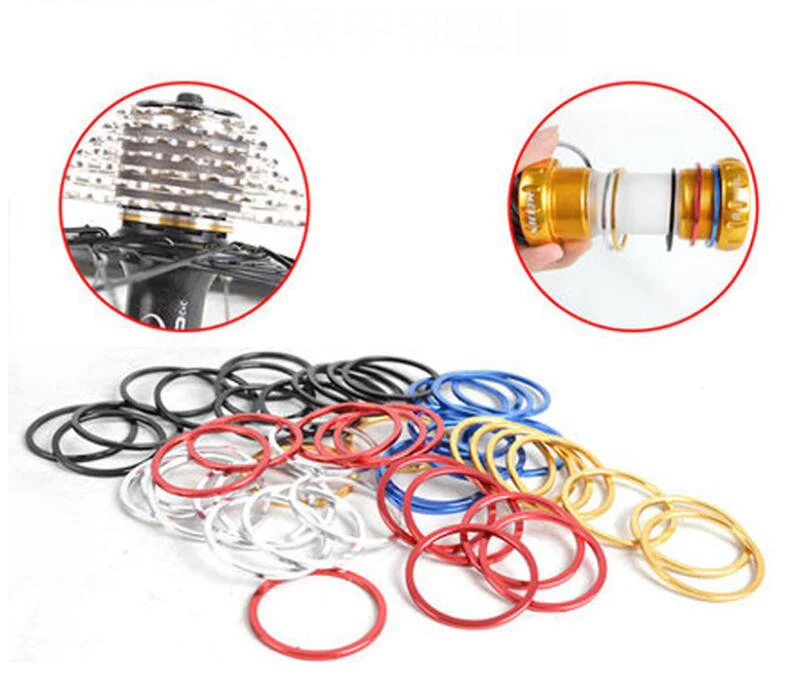 5Pcs 2mm Mountain Bikes Flywheel Washer Bottom Bracket Center Axis MTB Alluminium Alloy Bicycle Hub Spacer Gasket Spacer