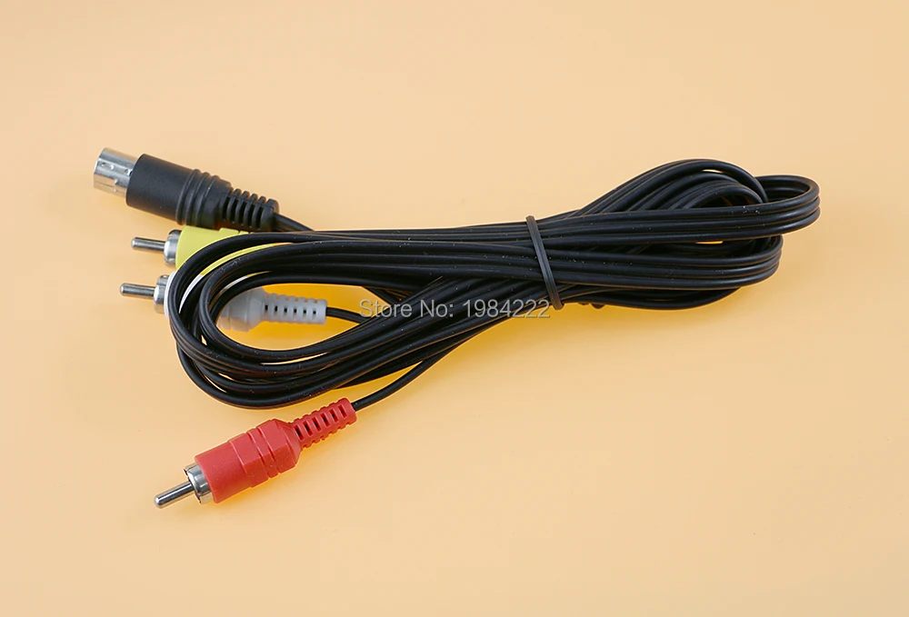 

20pcs/lot 1.8m Nickle Plated Stereo AV Leads Audio Video RCA Composite Cable for Sega Saturn System console