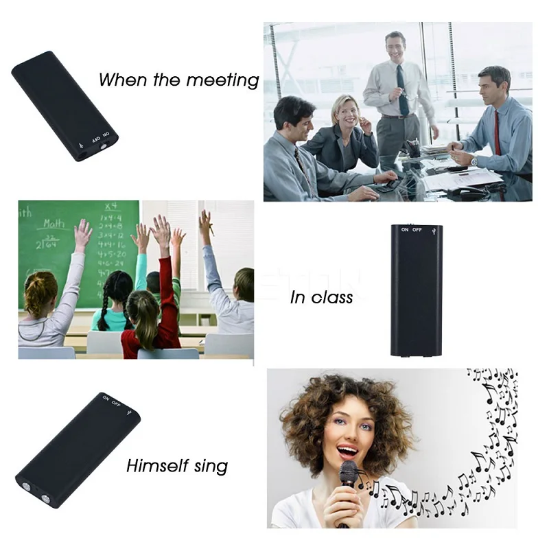 8G Super Mini Audio Voice Recorder Micro USB Flash Disk Drive Dictaphone Digital Small Secret Sound Recording Pen MP3 Player