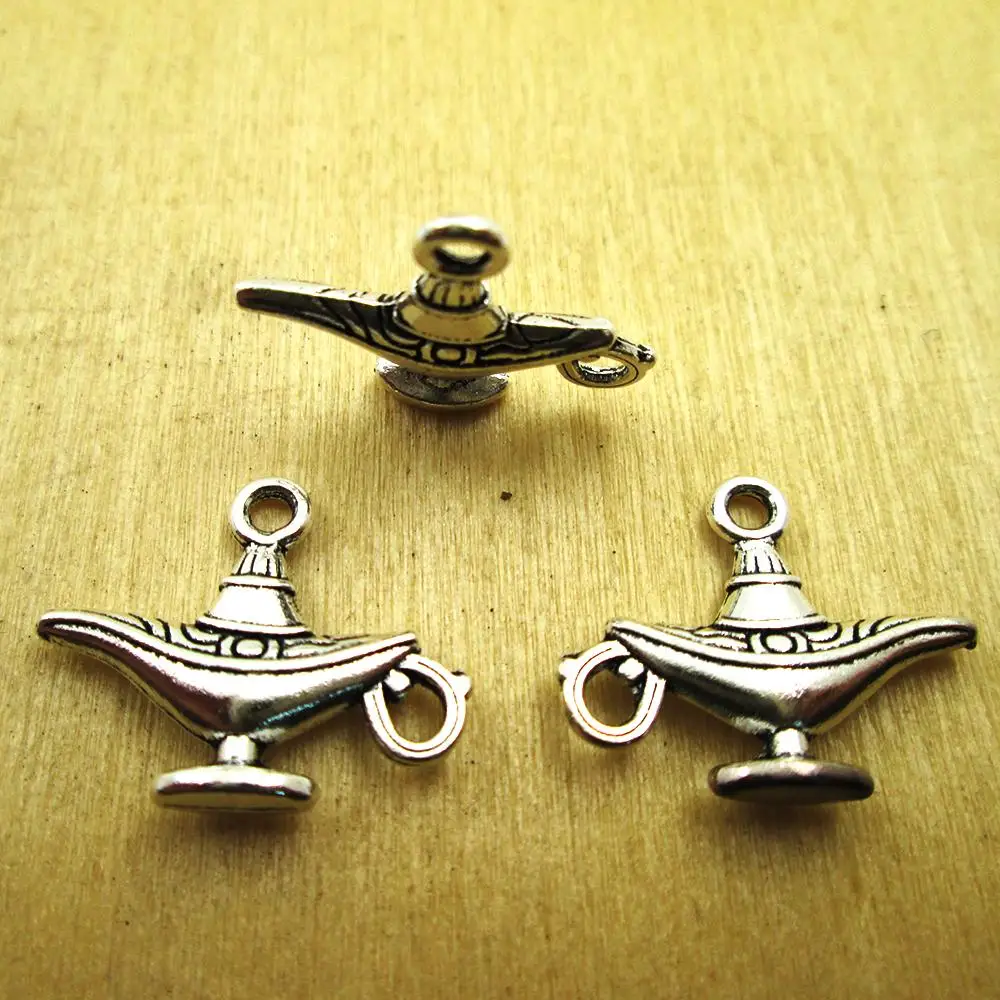 20pcs-- 21x17mm Genie Lamp Charms Genie Lamp Charms  pendants ,DIY Supplies DIY necklace/ bracelets  charms antique silver tone