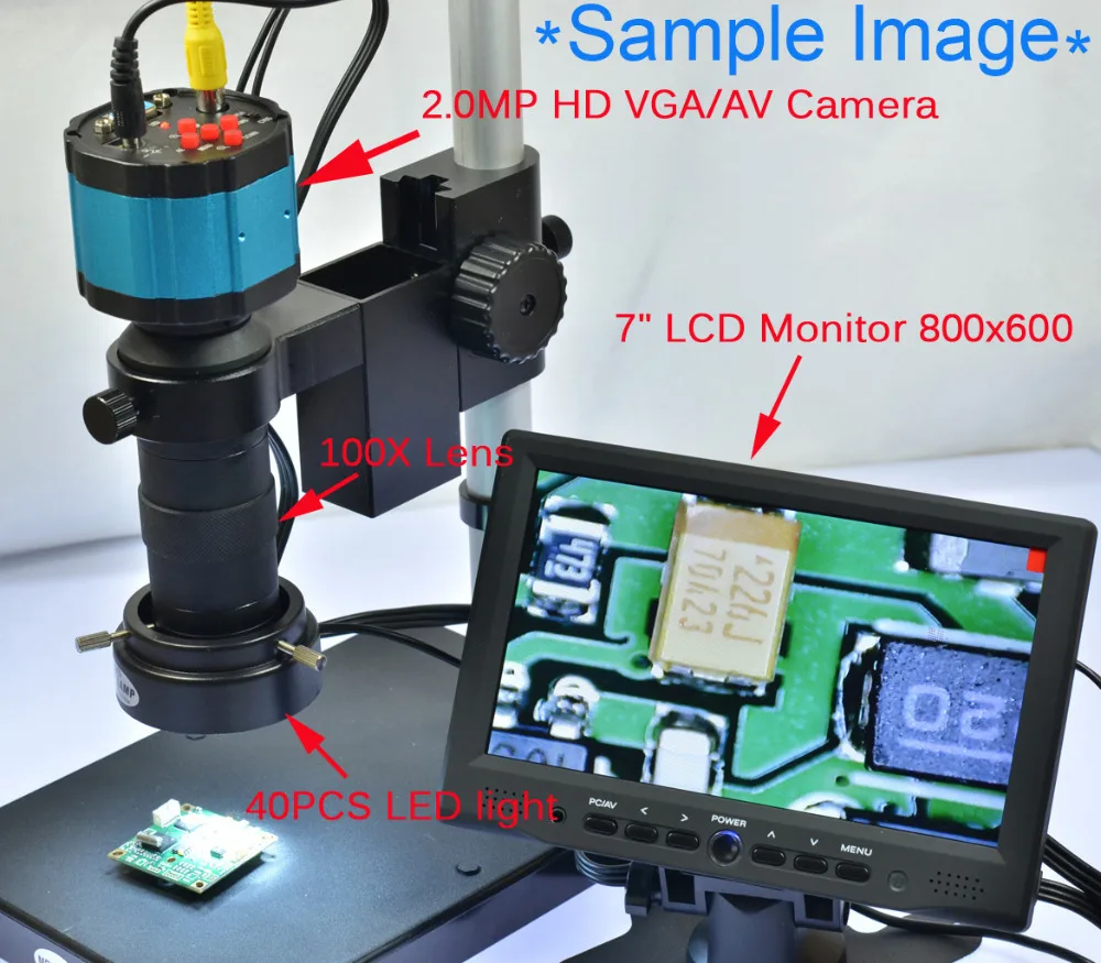 Microscope Lens 8X -100X Magnification Adjustable C-mount Lens Glass for Industrial Microscope Camera Magnifier