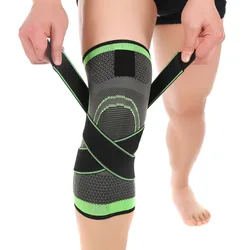 Joelheiras De Nylon Elásticas Para Esportes, Fitness Bandage Braces, manga De Compressão Para Basquete