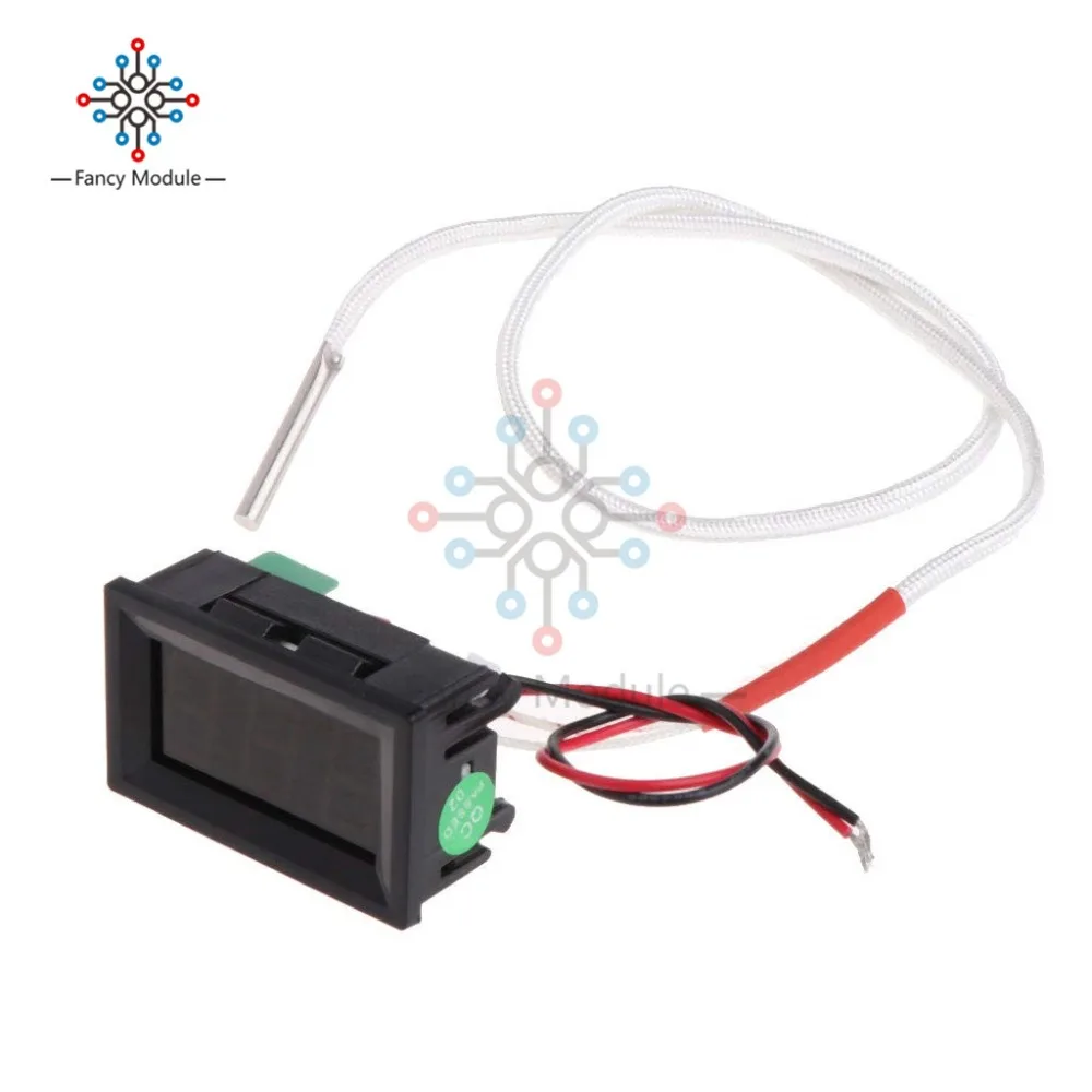 XH-B310 Digital tube LED Display Thermometer 12V Temperature Meter K-type R06 Stick Thermocouple Tester Red Blue Green