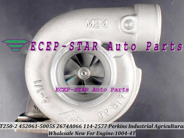 Turbocharger T250-2 452061-5005S 452061-0005 2674A066 114-2577 1142577 T250 452061 For Perkins Industrial Agricultural 1004-4T