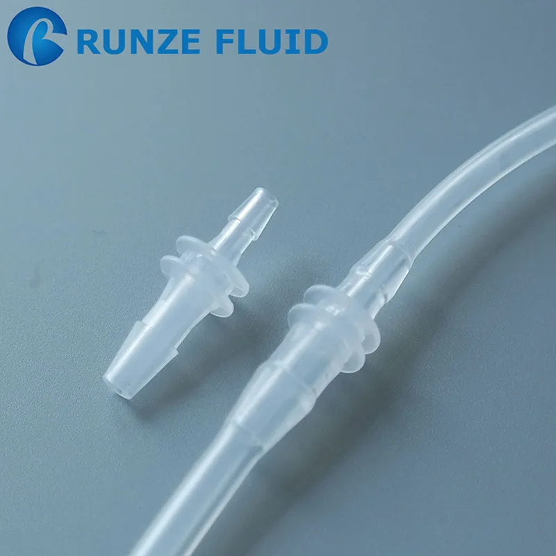 100pcs Straight Barbed Reducing Fittings Plastic for Hose Connection Peristaltic Pump