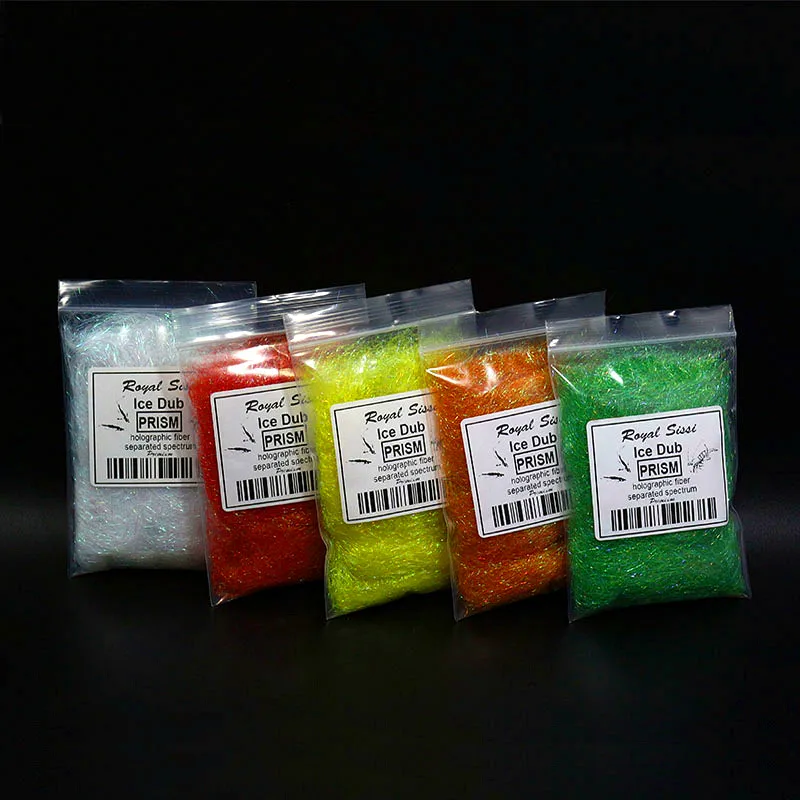 PERSUADER 2bags/pack prism Ice Dub Fiber for nymph scud shrimp body 10optional colors sparkle crystal dubbing fly tying material