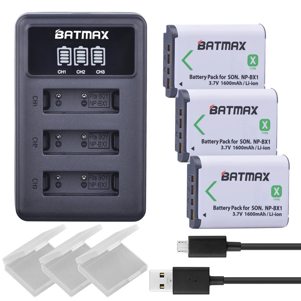 3X NP BX1 Bateria NP-BX1 baterii + 3-sloty LED ładowarka do Sony DSC RX1 RX100 AS100V M3 M2 HX300 HX400 HX50 HX60 GWP88 AS15 WX350