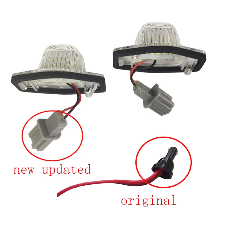 2x LED License Plate Light for Honda CRV FR-V HR-V Fit Jazz Insight Crosstour Odyssey Stream Logo 34101S60013