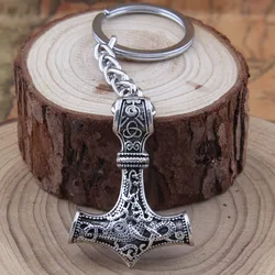 dropshipping 1pcs thor's hammer mjolnir pendant Keychain viking scandinavian norse viking Keychain Men gift