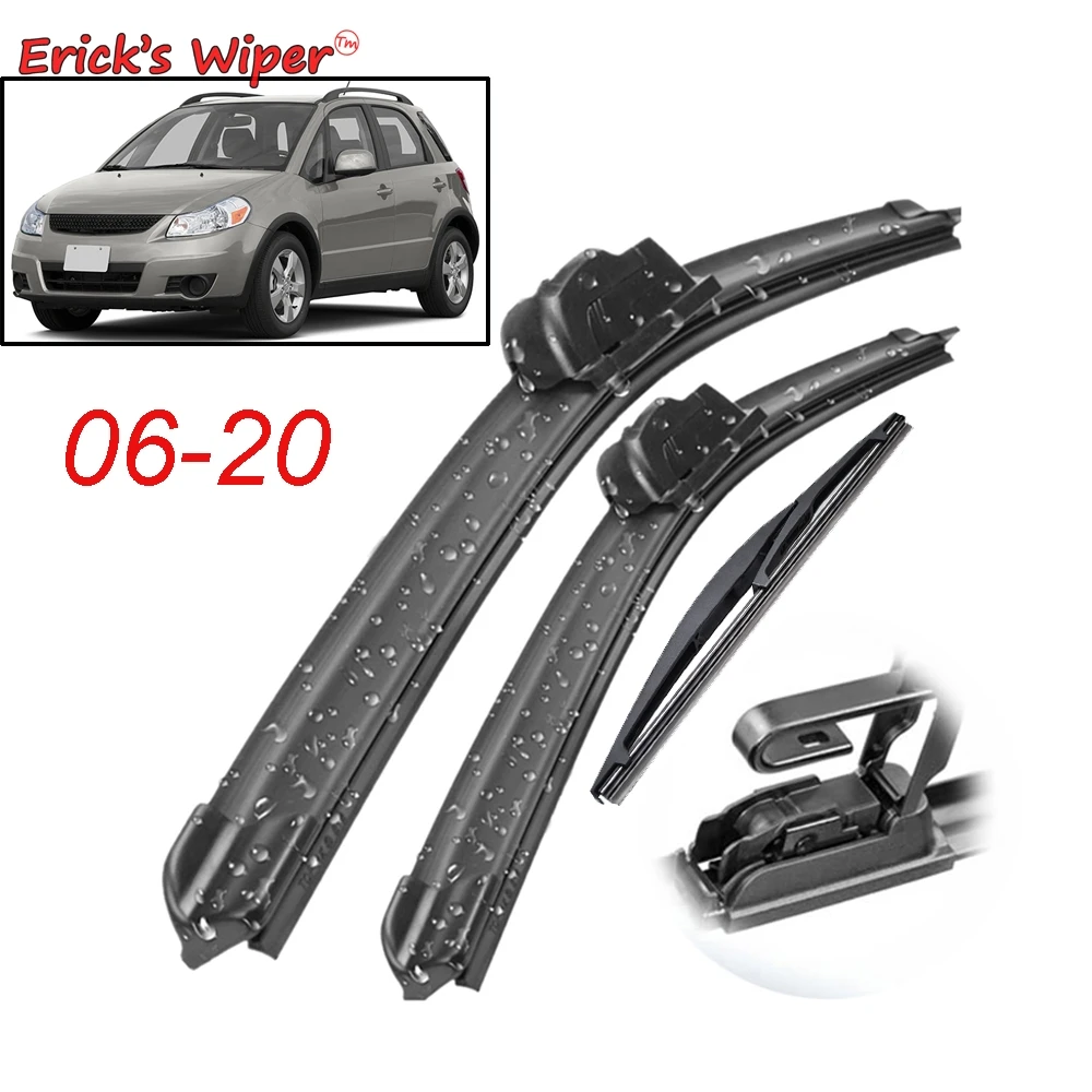 Erick\'s Wiper Front & Rear Wiper Blades Set Kit For Suzuki SX4 S-Cross 2013 - 2020 Windshield Windscreen Window 26\