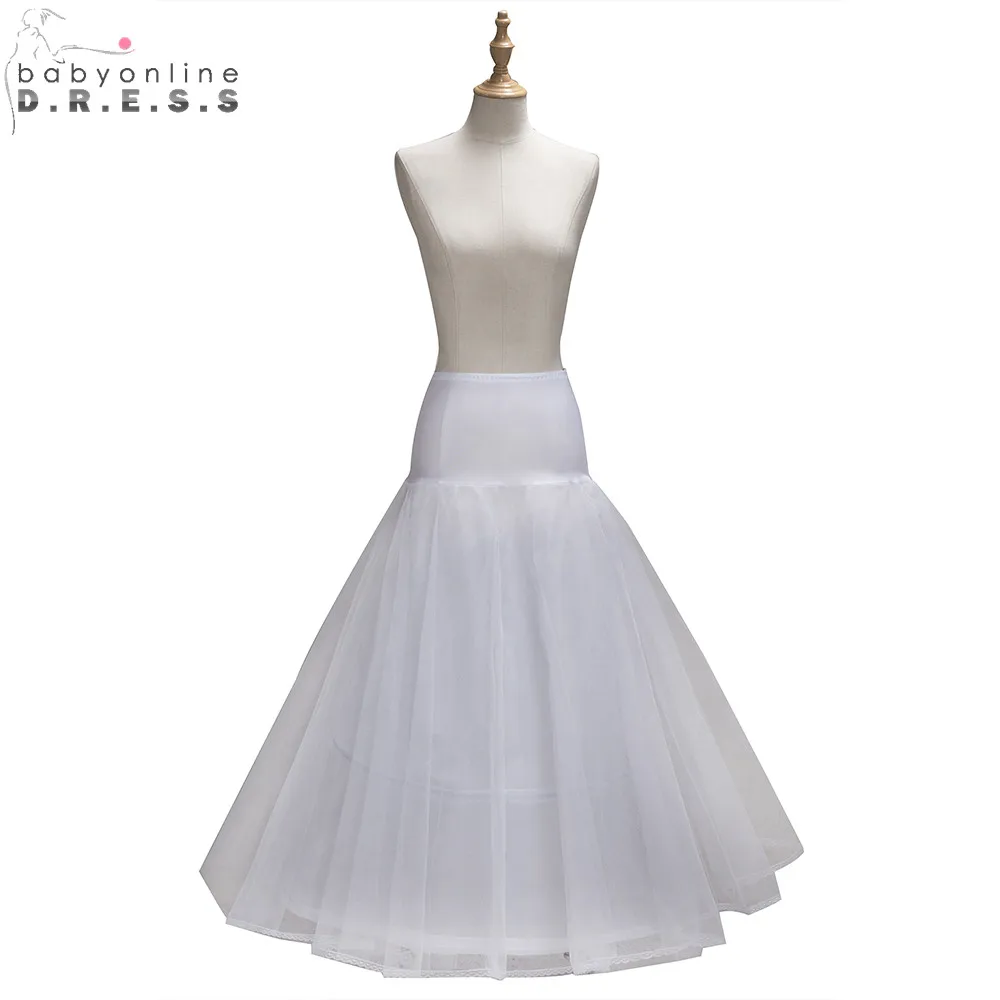 

Babyonlinedress Elegant 2 Layer 2 Hoops Wedding Petticoat Long Bridal Crinoline Underskirt Cheap Wedding Accessories