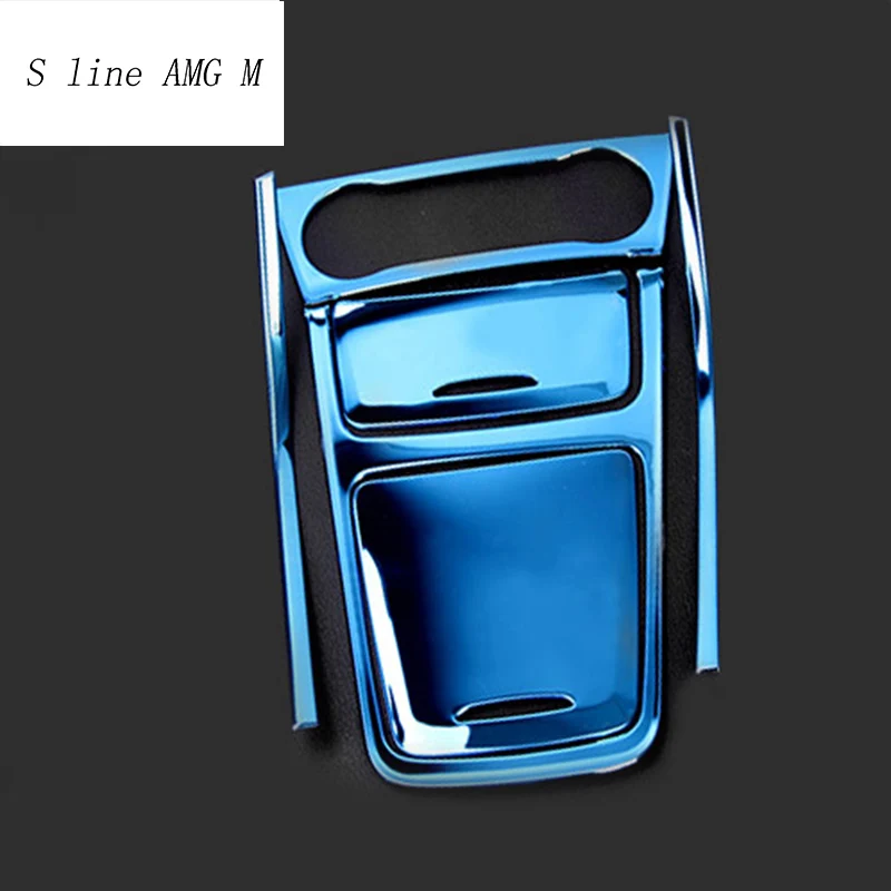 Car styling Central Storage box frame trim Car Air Conditioning Water Cup panel trim Cover for Mercedes Benz CLA C117 GLA X156