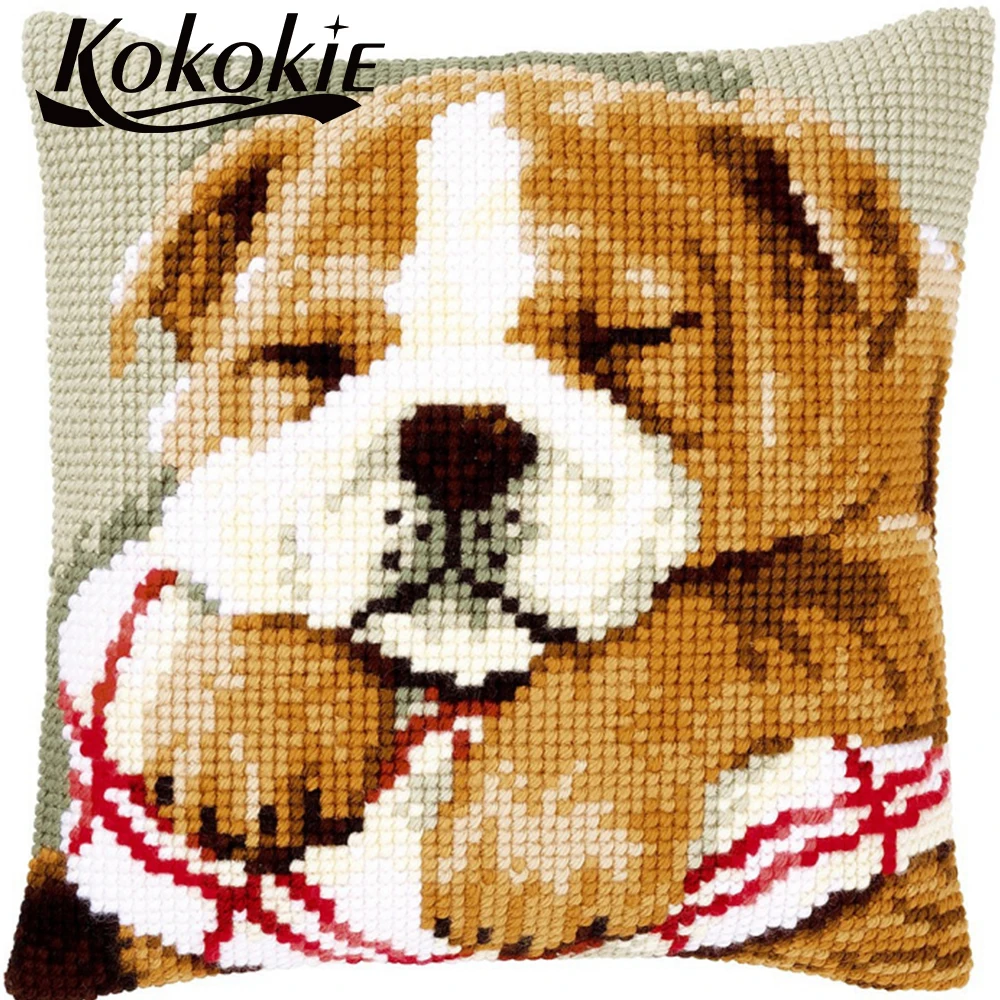 3d embroidery cushion cover kits pillowcase cross stitch kits knitting needles kit for embroider needlework kits throw pillow