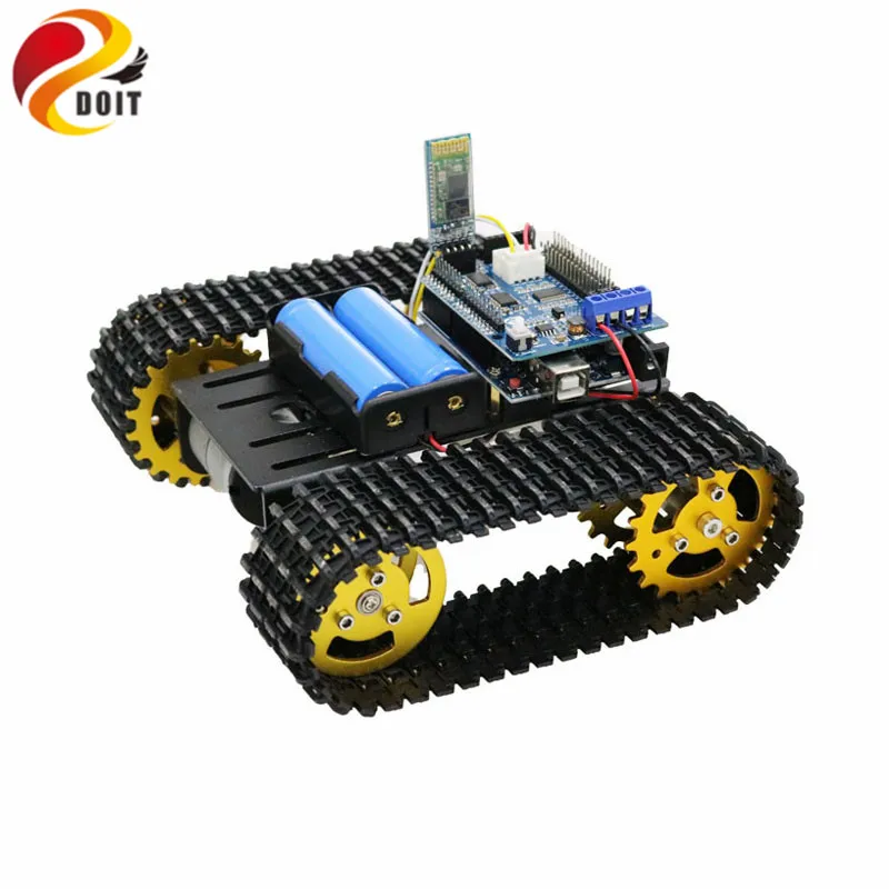 T101 Bluetooth/Handle/WiFi RC Control Robot Tank Chassis Car Kit for arduino Development Board+ Motor Driver Board DIY Toy