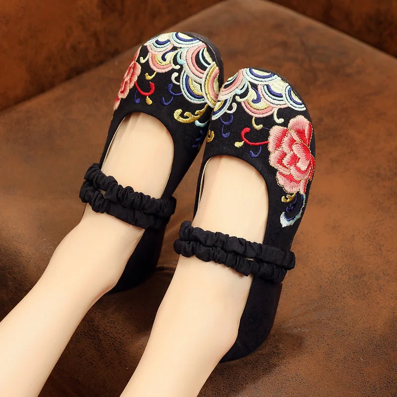 Cotton Hemp Dress Shoes Womens spring summer idyllic wind shallow fisherman shoes female autumn shredded flower craft shoes