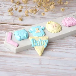 Infant Clothes Shape Silicone Mold Sugarcraft Fondant Cake Decorating Chocolate Baby Shower Party Cake Lovely Infant Dress Mould