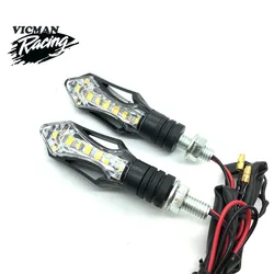 Turn Signal Indicator Black Shell Motorcycle Moto Bulb Amber Lights Lamp for Honda for Yamaha for Suzuki