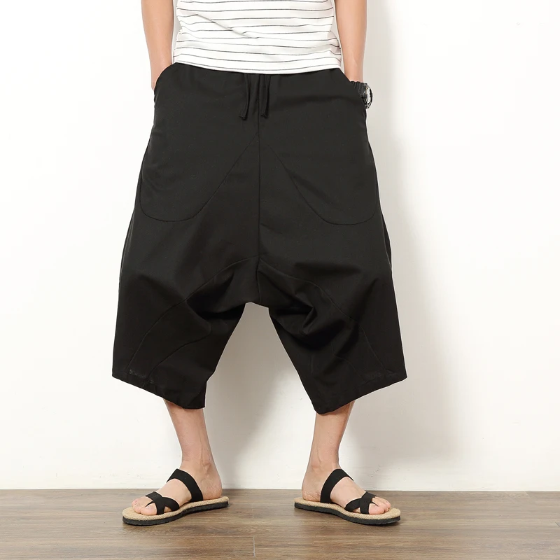 Lovers Holiday Summer Fashion Short Men Punk Style Loose Casual Harem Pants Cropped Men Trousers Bottoms Thailand Bali Vocations